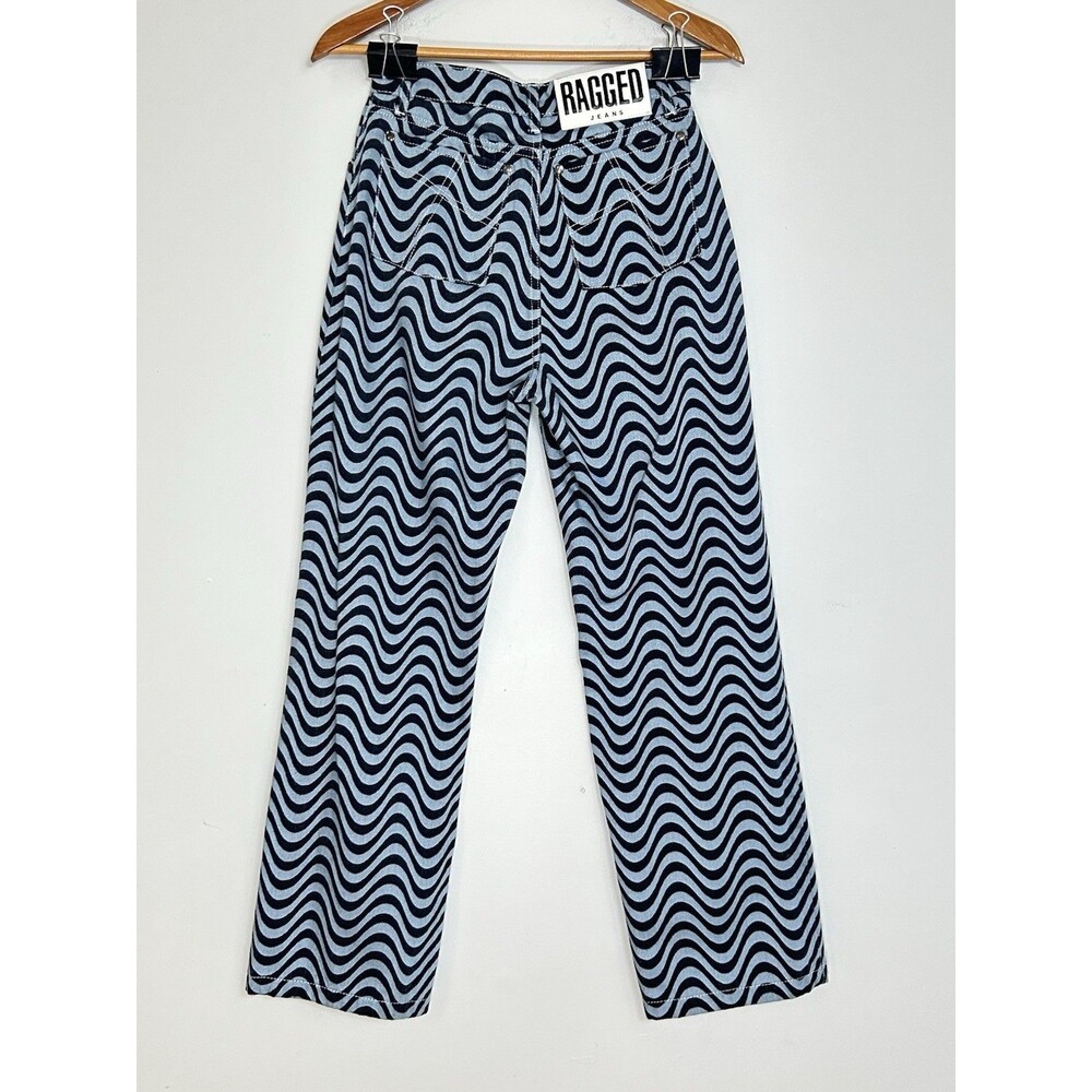 The Ragged Priest Blue Wave Mom Fit Jeans Y2K Wide Leg 100% Cotton Size 30 - Picture 3 of 12